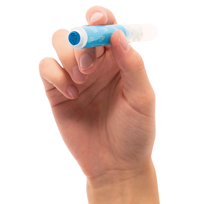 Hand holding ice cream stamp end from Stampables Double-Ended Stamp & Brush Markers