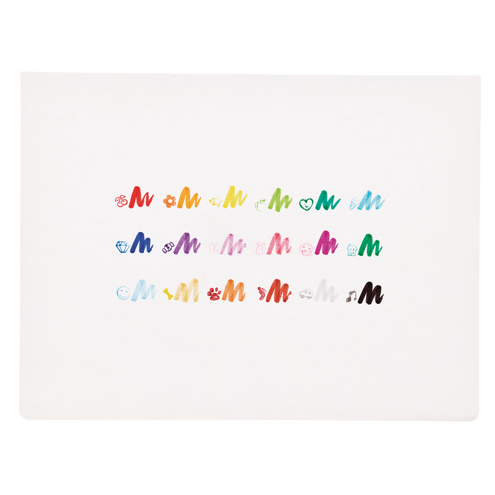 Stamp and marker swatches from Stampables Double-Ended Stamp & Brush Markers