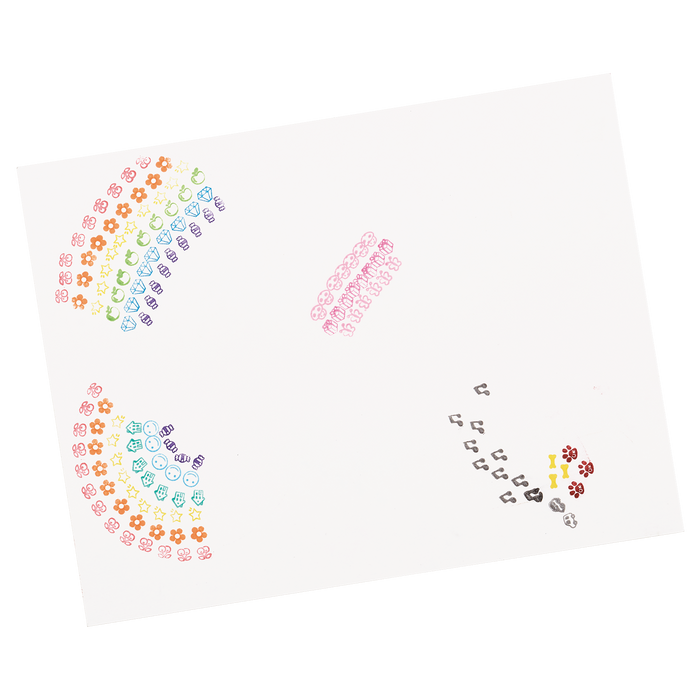 Several different stamp swatches on white paper from Stampables Double-Ended Stamp & Brush Markers
