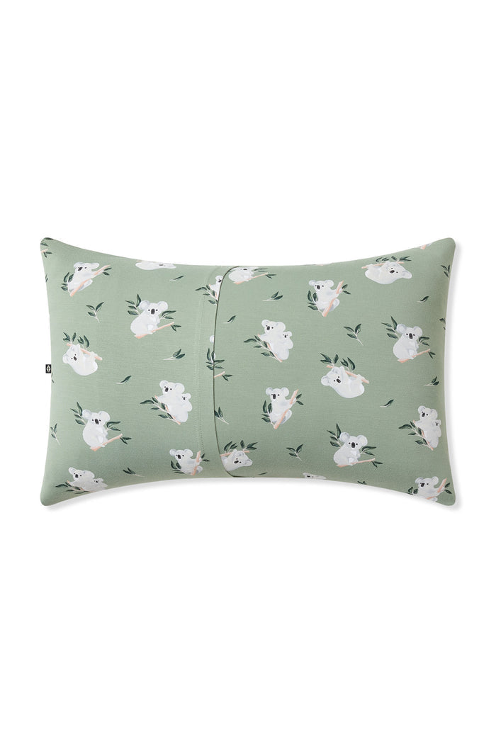 The back of the Standard Pillowcase in Koala showing the envelope backing