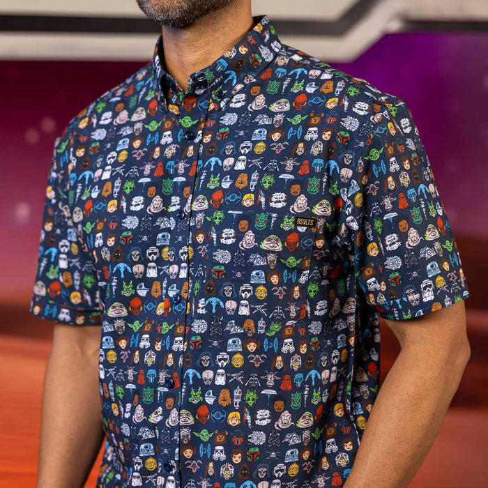 RSVLTS Star Wars Short Sleeve Shirt Star Wars™ "Cartoon Cosmos" – KUNUFLEX Short Sleeve Shirt Star Wars™ "Cartoon Cosmos" – KUNUFLEX Short Sleeve Shirt