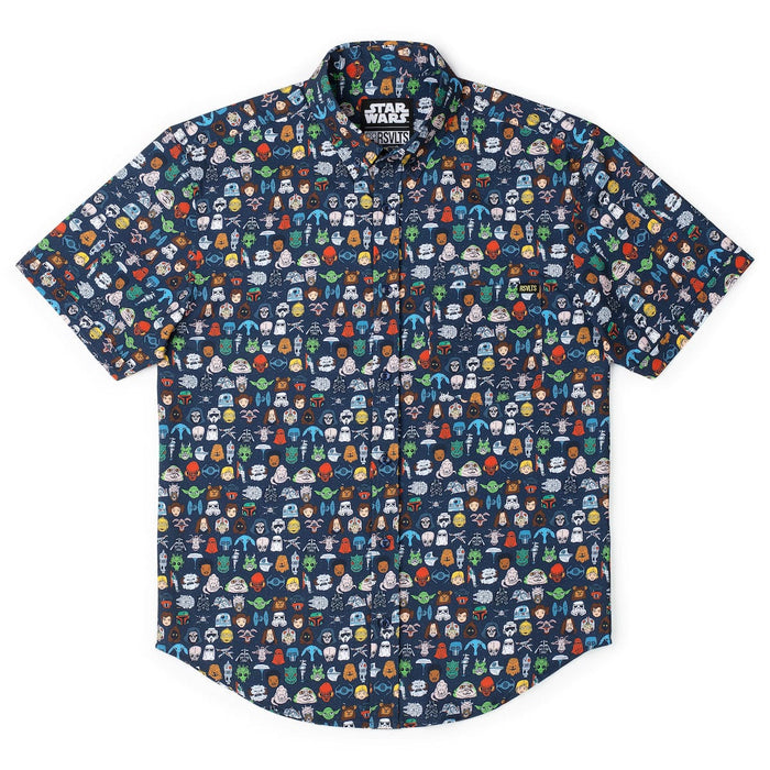 RSVLTS Star Wars Short Sleeve Shirt Star Wars™ "Cartoon Cosmos" – KUNUFLEX Short Sleeve Shirt Star Wars™ "Cartoon Cosmos" – KUNUFLEX Short Sleeve Shirt