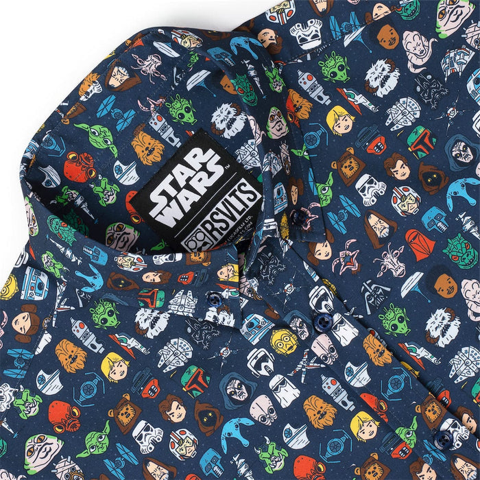 RSVLTS Star Wars Short Sleeve Shirt Star Wars™ "Cartoon Cosmos" – KUNUFLEX Short Sleeve Shirt Star Wars™ "Cartoon Cosmos" – KUNUFLEX Short Sleeve Shirt