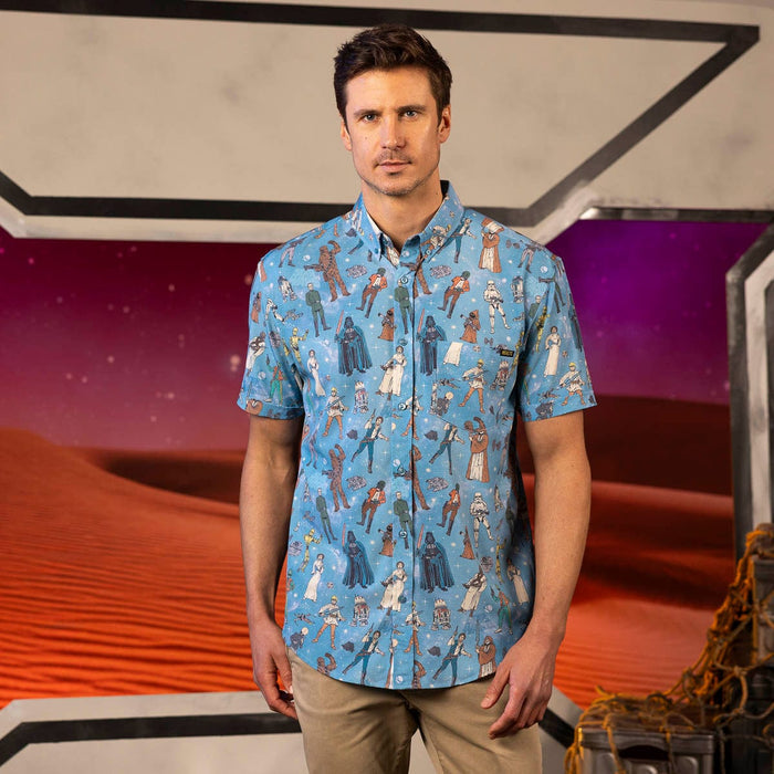 RSVLTS Star Wars Short Sleeve Shirt Star Wars™ "Retro ‘77" – KUNUFLEX Short Sleeve Shirt Star Wars™ "Retro ‘77" – KUNUFLEX Short Sleeve Shirt