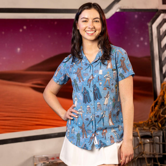 RSVLTS Star Wars Women's Short Sleeve Shirt Star Wars™ "Retro ‘77" – Women's KUNUFLEX Short Sleeve Shirt Star Wars™ "Retro ‘77" – Women's KUNUFLEX Short Sleeve Shirt