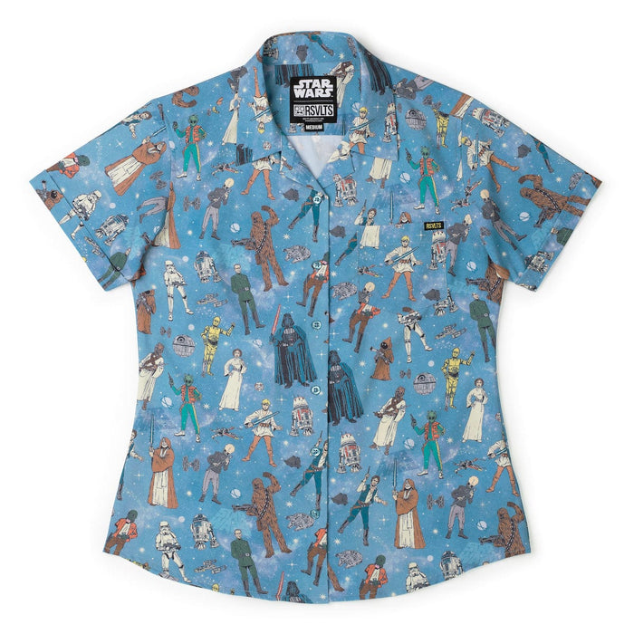 RSVLTS XS Star Wars Women's Short Sleeve Shirt Star Wars™ "Retro ‘77" – Women's KUNUFLEX Short Sleeve Shirt Star Wars™ "Retro ‘77" – Women's KUNUFLEX Short Sleeve Shirt