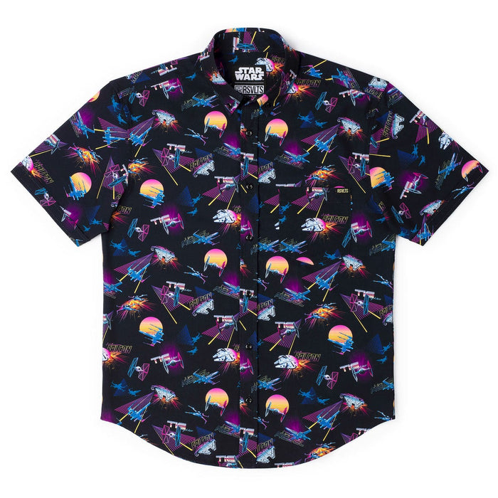 RSVLTS Star Wars Short Sleeve Shirt Star Wars™ "Synthwave Dogfight" – KUNUFLEX Short Sleeve Shirt Star Wars™ "Synthwave Dogfight" – KUNUFLEX Short Sleeve Shirt