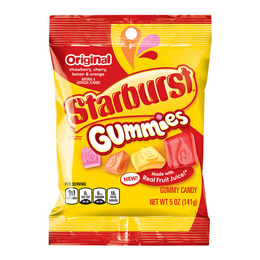 Starburst Original Gummy Candy Peg Bag - 12 Count
