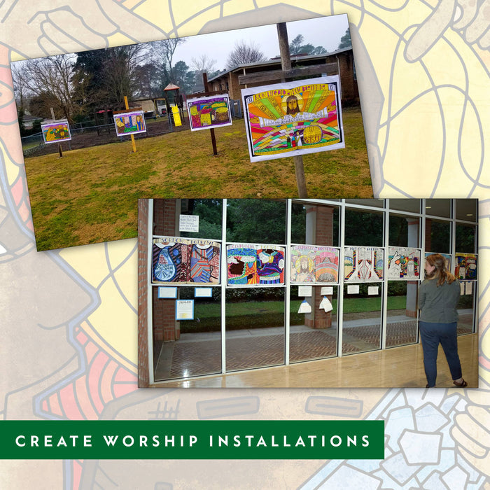 Stations of the Cross Coloring Posters