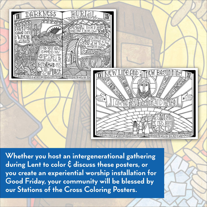 Stations of the Cross Coloring Posters