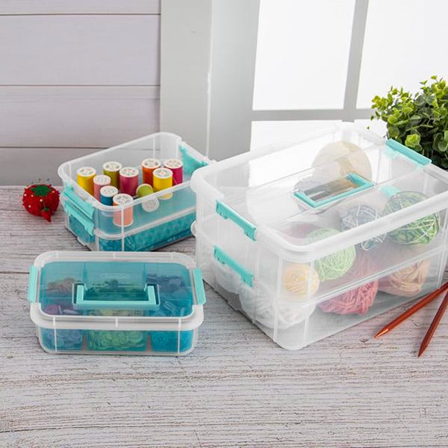 Sterilite Stack & Carry 3 Layer Storage Box
