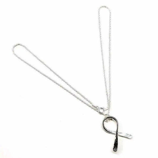 AMD1158 Sterling Silver Awareness Ribbon Necklace AlexaJewelryNecklace$ 72.00Alexa Martha Designs