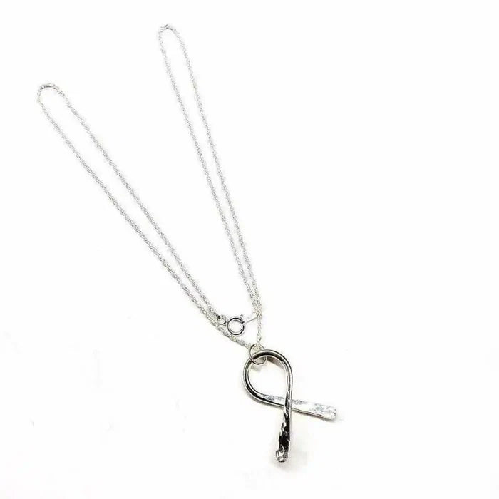 AMD1158 Sterling Silver Awareness Ribbon Necklace AlexaJewelryNecklace$ 72.00Alexa Martha Designs