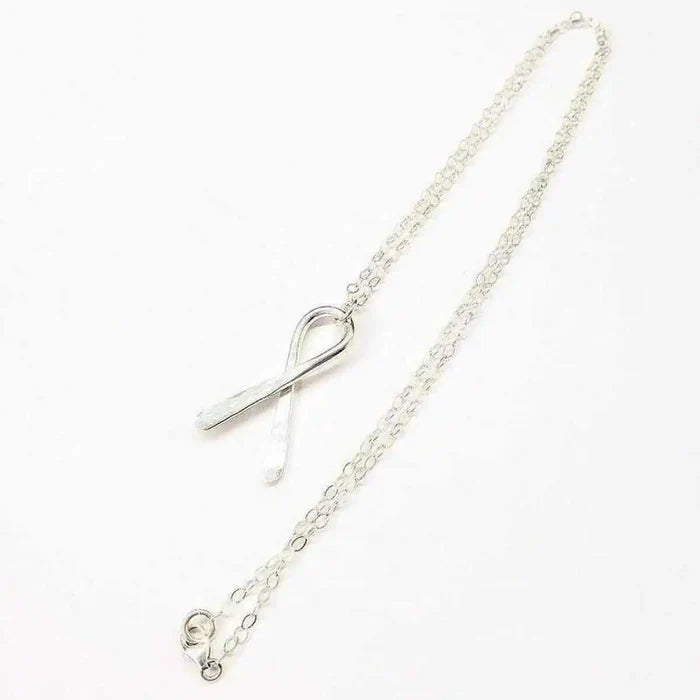 AMD1158 Sterling Silver Awareness Ribbon Necklace AlexaJewelryNecklace$ 72.00Alexa Martha Designs