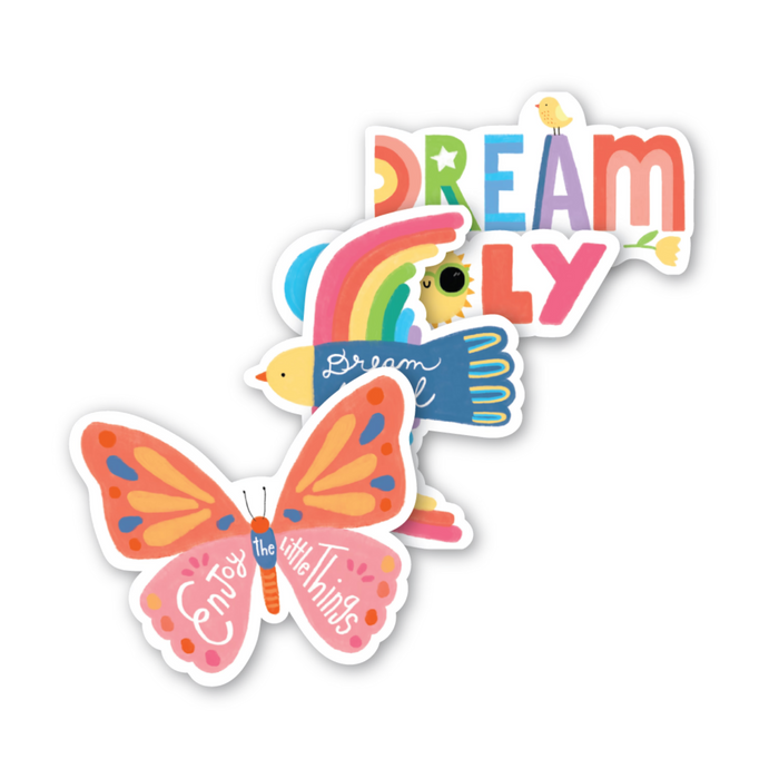 Stickiville Dream vinyl stickers out of packaging