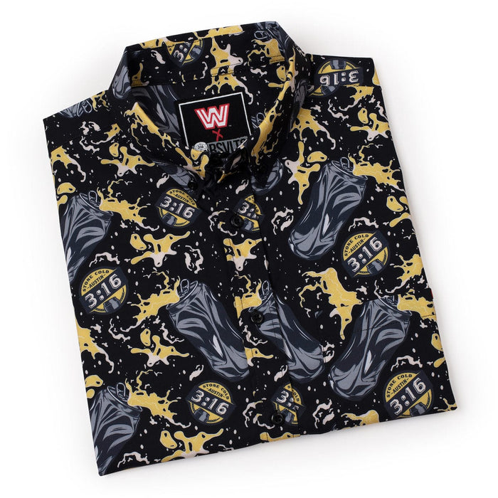 RSVLTS WWE Short Sleeve Shirt Stone Cold “Can of Whoopass” – KUNUFLEX Short Sleeve Shirt