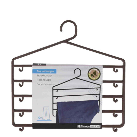 Storage Solutions Trouser Hanger 2 Piece - Brown
