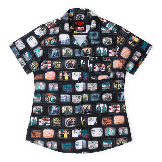 RSVLTS XS Stranger Things Women's Short Sleeve Shirt Stranger Things "Strange Signals" – Women's KUNUFLEX Short Sleeve Shirt Stranger Things "Strange Signals" – Women's KUNUFLEX Short Sleeve Shirt