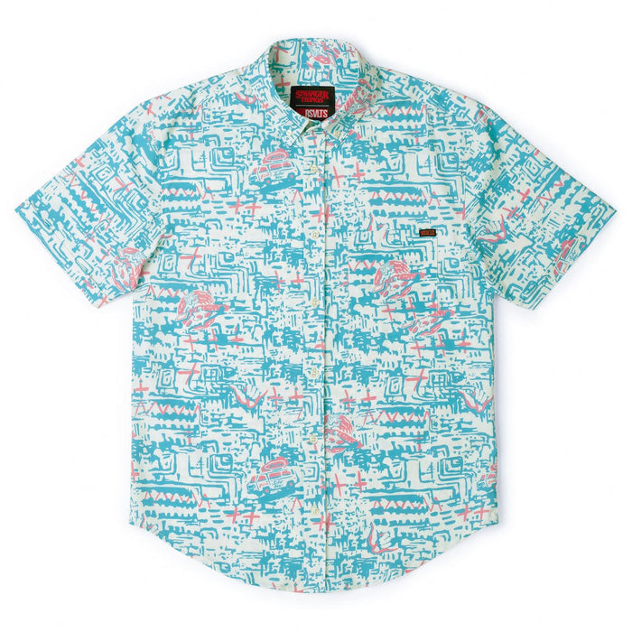 RSVLTS Stranger Things Short Sleeve Shirt Stranger Things "Surfer Boy Pizza " – KUNUFLEX Short Sleeve Shirt Stranger Things "Surfer Boy Pizza " – KUNUFLEX Short Sleeve Shirt
