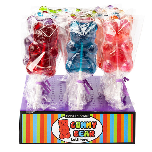 Sugar Bear Gummy Bear Shaped Lollipop 1oz - 24ct