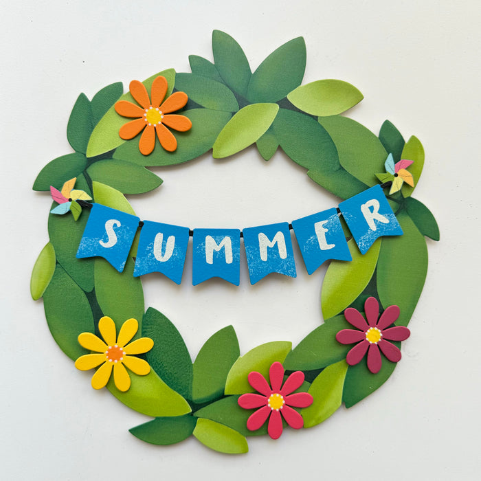 Summer Banner w/ Pinwheels Magnet (6.5"w)