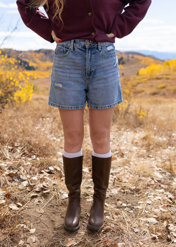 sun dazed denim shorts