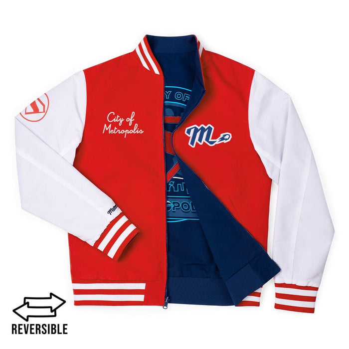 RSVLTS S Superman Jacket Superman™ "Hometown Hero” – Reversible Bomber Jacket Superman™ "Hometown Hero” – Reversible Bomber Jacket