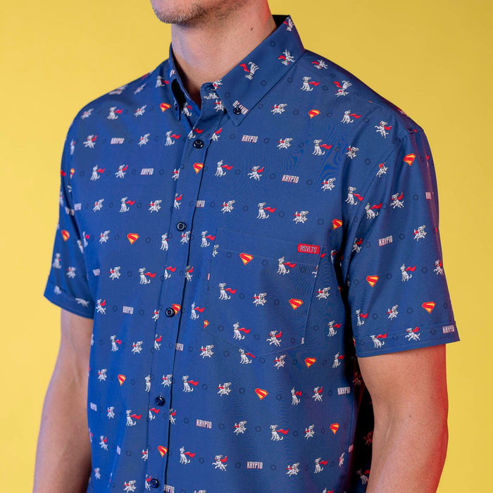 RSVLTS Superman Short Sleeve Shirt Superman™ "Pup, Pup, and Away!" – KUNUFLEX Short Sleeve Shirt Superman™ "Pup, Pup, and Away!" – KUNUFLEX Short Sleeve Shirt