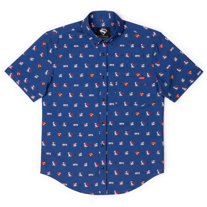 RSVLTS Superman Short Sleeve Shirt DC Superman™ "Pup, Pup, and Away!" – KUNUFLEX Short Sleeve Shirt DC Superman™ "Pup, Pup, and Away!" – KUNUFLEX Short Sleeve Shirt