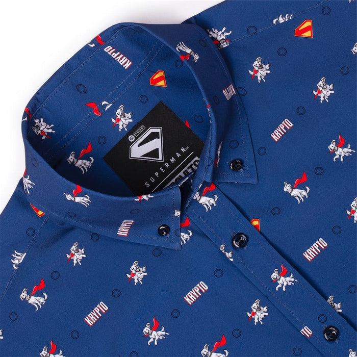 RSVLTS Superman Short Sleeve Shirt DC Superman™ "Pup, Pup, and Away!" – KUNUFLEX Short Sleeve Shirt DC Superman™ "Pup, Pup, and Away!" – KUNUFLEX Short Sleeve Shirt