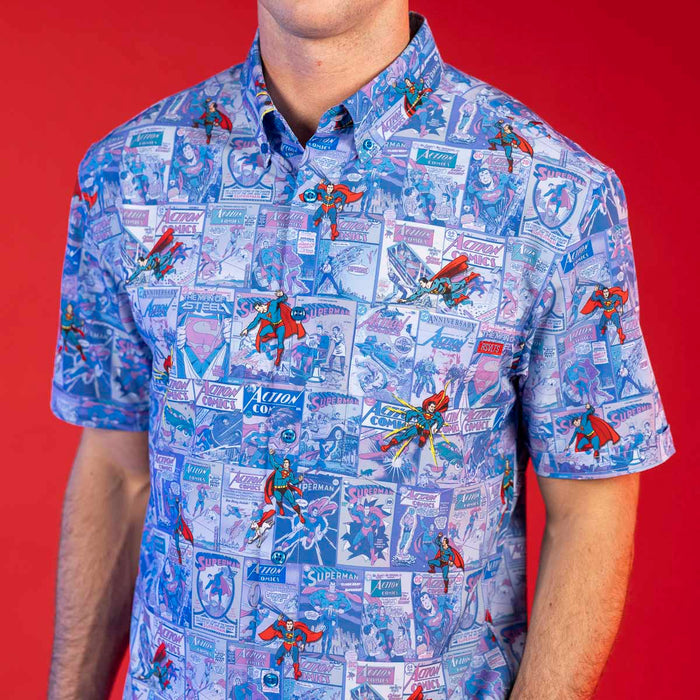 RSVLTS Superman Short Sleeve Shirt Superman™ "Ready for Action" – KUNUFLEX Short Sleeve Shirt Superman™ "Ready for Action" – KUNUFLEX Short Sleeve Shirt