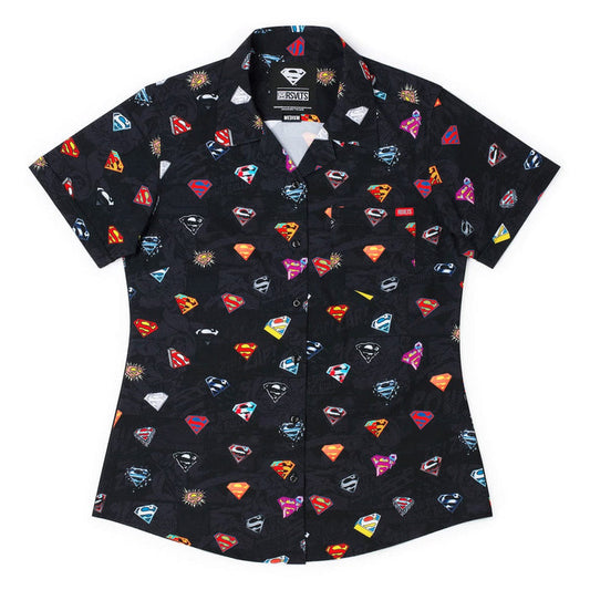 RSVLTS XS Superman Women's Short Sleeve Shirt DC Superman™ "Symbols of Hope" – Women's KUNUFLEX Short Sleeve Shirt DC Superman™ "Symbols of Hope" – Women's KUNUFLEX Short Sleeve Shirt