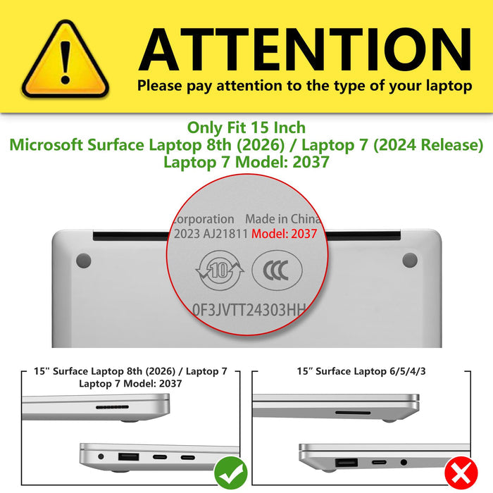 Surface Laptop 8/7 15-inch ( Model: 2037) Snap-On HardShell Protective Cover | Fintie