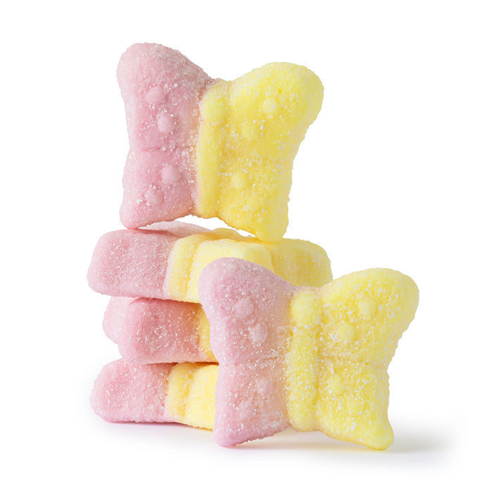 Swedish Style Butterflies Sour Lemon and Strawberry Gummy Candy - 5 LB