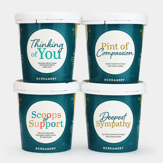 Photo of eCreamery's Sympathy 4 pint ice cream gift
