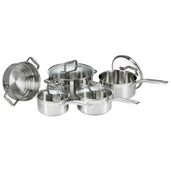 T-FAL 9 Piece Inspire Pot Set - Blemished package with full warranty - G707S974