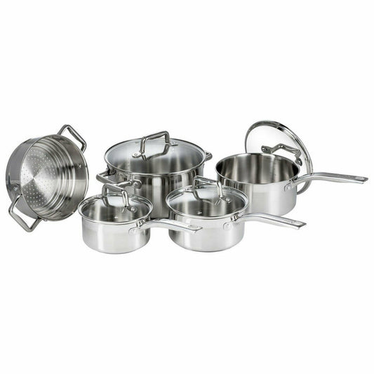 T-FAL 9 Piece Inspire Pot Set - Blemished package with full warranty - G707S974