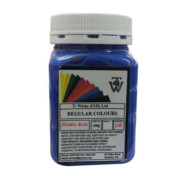 T-Wicks Fabric Paint Fluro Blue 375ml