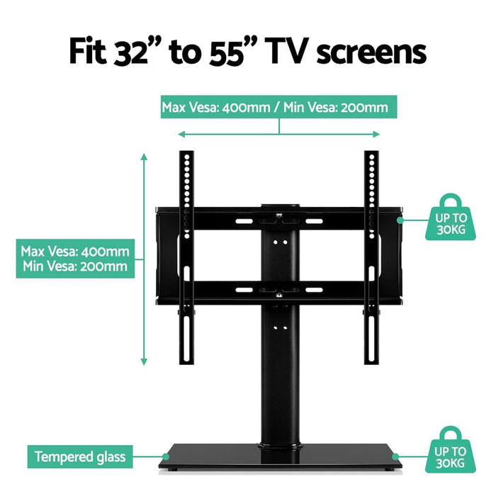 Table Top TV Swivel Mounted Stand -Home Living Store - -