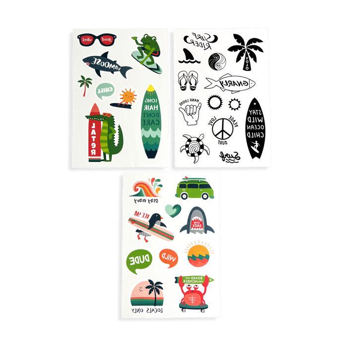 Beach Days Mini Tattoo Palooza Temporary Tattoos out of packaging