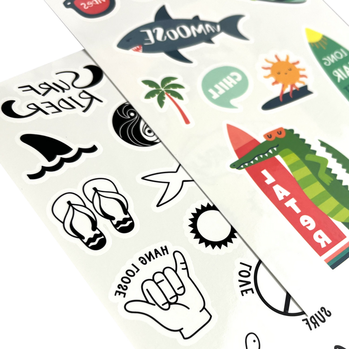 Beach Days Mini Tattoo Palooza Temporary Tattoos close up