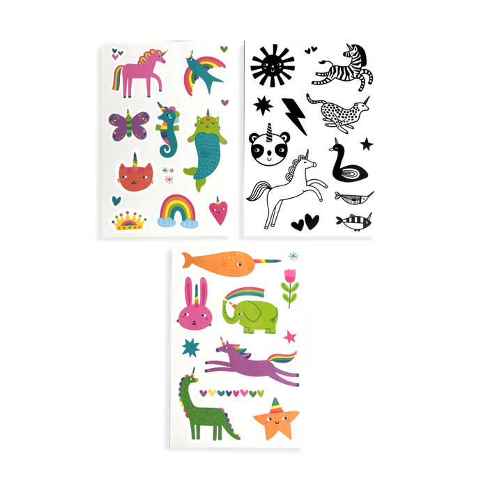 Unicorn Party Mini Tattoo Palooza Temporary Tattoos out of packaging