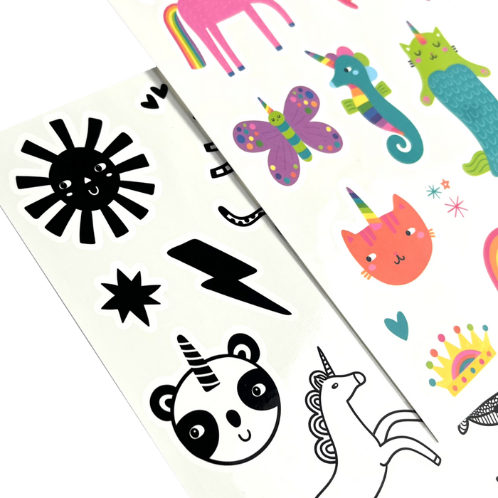 Unicorn Party Mini Tattoo Palooza Temporary Tattoos close up