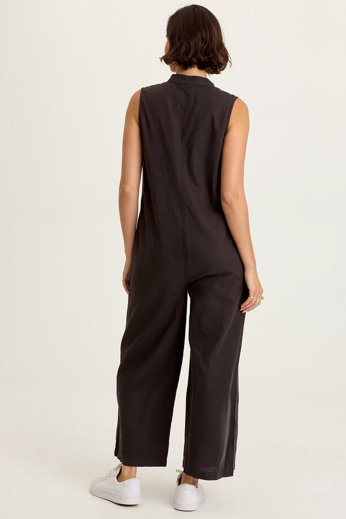 Wearables Tawnie Linen Button-Up Jumpsuit