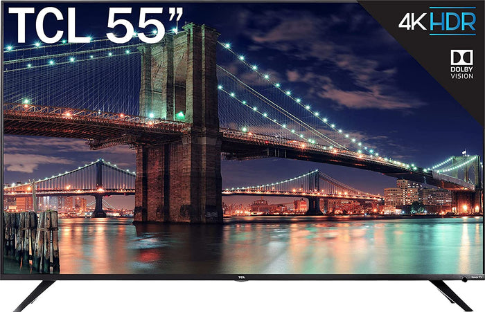 TCL 55" 4K UHD Dolby Vision HDR Roku Smart TV w/TV Wall Mount (Refurbished) Tv's ONLY for delivery in San Diego and Tijuana