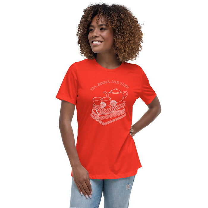 Tea Books Yarn - Women's Relaxed T-Shirt