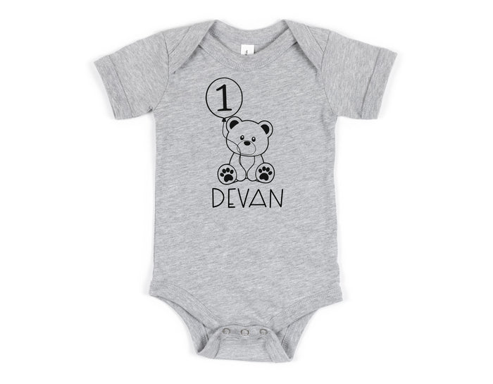 Teddy Bear Themed 1st Birthday T-shirt/Bodysuit