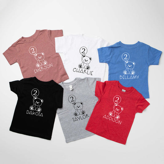 Teddy Bear Themed 2nd Birthday T-shirt