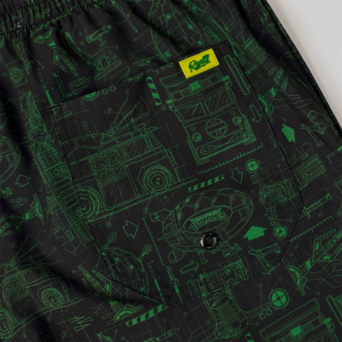 RSVLTS Nickelodeon Hybrid Shorts Teenage Mutant Ninja Turtles "Greenprints" – Hybrid Shorts Teenage Mutant Ninja Turtles "Greenprints" – Hybrid Shorts