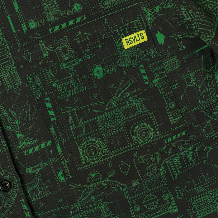 RSVLTS Nickelodeon Short Sleeve Shirt Teenage Mutant Ninja Turtles "Greenprints" – KUNUFLEX Short Sleeve Shirt Teenage Mutant Ninja Turtles "Greenprints" – KUNUFLEX Short Sleeve Shirt